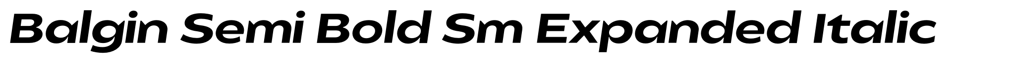 Balgin Semi Bold Sm Expanded Italic image